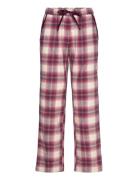 Check Flannel Night Pant Pyjamahousut Olohousut Pink Missya