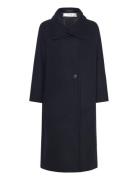 Thoraiw Collar Coat Villakangastakki Pitkä Takki Navy InWear