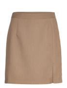 Annali Skirt-1 Lyhyt Hame Beige A-View