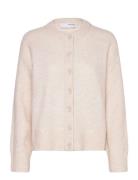 Slfrena Ls Knit Cardigan Camp Tops Knitwear Cardigans Cream Selected F...