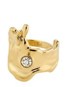 Gia Recycled Crystal Ring Sormus Korut Gold Pilgrim