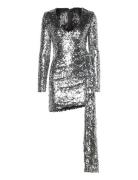 Ayanna Sequin Mini Dress Lyhyt Mekko Silver Bardot