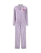 Chill Pill Gingham Pyjama Pyjama Purple Anna + Nina