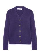 Slfmaline New Ls Knit Short Cardi Noos Tops Knitwear Cardigans Purple ...