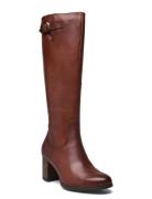 Women Boots Korkeavartiset Saapikkaat Brown Tamaris