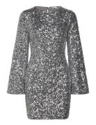 Gwen Sequin Mini Dress Lyhyt Mekko Silver Twist & Tango