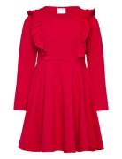 Flared Dress Flounce Red Dresses & Skirts Dresses Casual Dresses Long-...