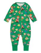 Yummy Pyjamas Pyjama Sie Jumpsuit Haalari Green Pippi Langstrømpe