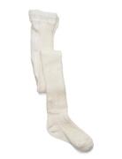 Cable Knitted Stockings Offwhite Sukkahousut Cream Geggamoja