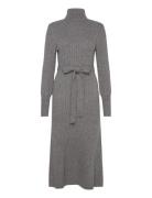 Vmaurelia Ls Rollneck 7/8 Knit Dress Vma Polvipituinen Mekko Grey Vero...