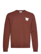 Wwtay Aa Cs Jumper Tops Knitwear Round Necks Brown Double A By Wood Wo...