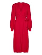 True Wrap Dress Maksimekko Juhlamekko Red Bubbleroom