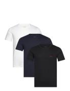 Tshirtrn 3P Classic Tops T-shirts Short-sleeved Black BOSS