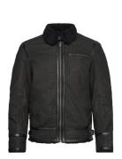 Edgar Nubuck Shearling Jacket Vuorillinen Takki Topattu Takki Black Jo...