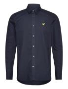 Long Sleeve Poplin Shirt Tops Shirts Casual Navy Lyle & Scott