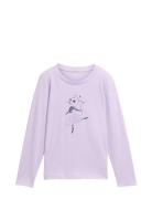 Tulle Artwork Longsleeve Tops T-shirts Long-sleeved T-shirts Purple To...