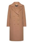 Wool-Blend Double-Breasted Coat Villakangastakki Pitkä Takki Beige Lau...