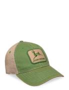 St Washed Logo Mens Cap Ivory - Dark Green John Deere Accessories Head...