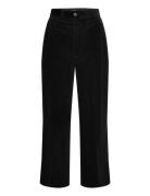 Corduroy Wide-Leg Cropped Pant Bottoms Jeans Wide Black Polo Ralph Lau...