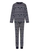 Nknvismas Ls Nightset Pyjamasetti Pyjama Navy Name It