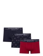 Skier Print Trunk 3-Pack Gb Bokserit Navy GANT