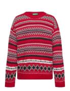 Sweater L/S Tops Knitwear Pullovers Red United Colors Of Benetton