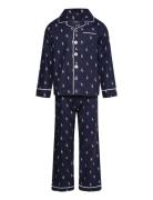 S6-Sleepwear Pant Set Pyjamasetti Pyjama Navy Polo Ralph Lauren