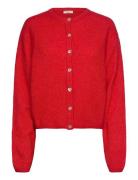 Knitted Cardigan Tops Knitwear Cardigans Red Gina Tricot