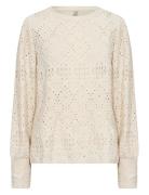 Sc-Nadina Tops Blouses Long-sleeved Cream Soyaconcept