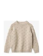 Bon Dot Pullover Tops Knitwear Pullovers Cream Fliink