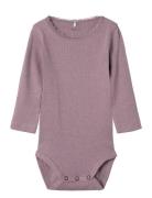 Nbfkab Ls Body Noos Bodies Long-sleeved Purple Name It