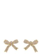 Stina Bow St Ear G/Clear - Accessories Jewellery Earrings Studs Gold S...