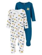 Nbmnightsuit 2P W/F Legion Blue Noos Pyjama Sie Jumpsuit Haalari Blue ...