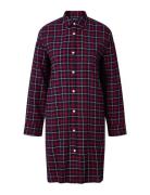 Luna Organic Cotton Checked Flannel Nightshirt Pyjama Red Lexington Ho...