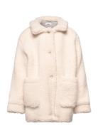 Shearling-Effect Coat Takki Cream Mango