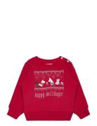 Happy Holidays Colltröja Tops Sweat-shirts & Hoodies Sweat-shirts Red ...