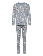 Pyjama Winter Fun Pyjamasetti Pyjama Blue Lindex