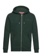 Essential Logo Zip Hoodie Tops Sweat-shirts & Hoodies Hoodies Khaki Gr...