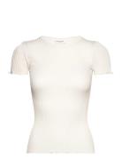 Belize Poinetelle T-Shirt Tops T-shirts & Tops Short-sleeved Cream Ros...