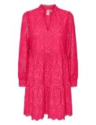 Yasholi Ls Dress S. Noos Lyhyt Mekko Pink YAS