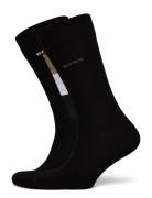 2P Rs Iconic Stripe Underwear Socks Regular Socks Black BOSS