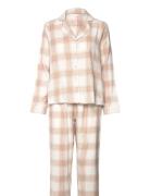 Pj Ls Flannel Twill Check Pyjama Cream Hunkemöller