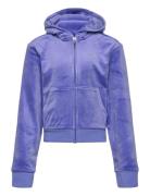 Diamante Zip Through Hoodie Tops Sweat-shirts & Hoodies Hoodies Purple...