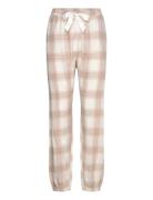 Flannel Pyjama Pants Pyjamahousut Olohousut Beige Hunkemöller