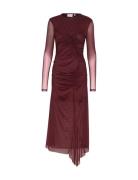 Messigz Ls Long Dress Maksimekko Juhlamekko Burgundy Gestuz