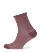 Dina Solid Lingerie Socks Regular Socks Pink Becksöndergaard