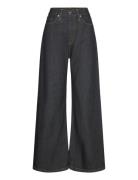 Skid Jeans Rinsed Black Bottoms Jeans Wide Black Hope