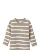 Nmmthoke Ls Top Box Tops T-shirts Long-sleeved T-shirts Beige Name It