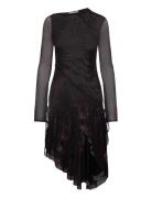 Printed Mesh Dress Polvipituinen Mekko Purple Weekday