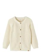 Nmnemlen Lin Ls Knit Lil Noos Tops Knitwear Cardigans Cream Lil'Atelie...